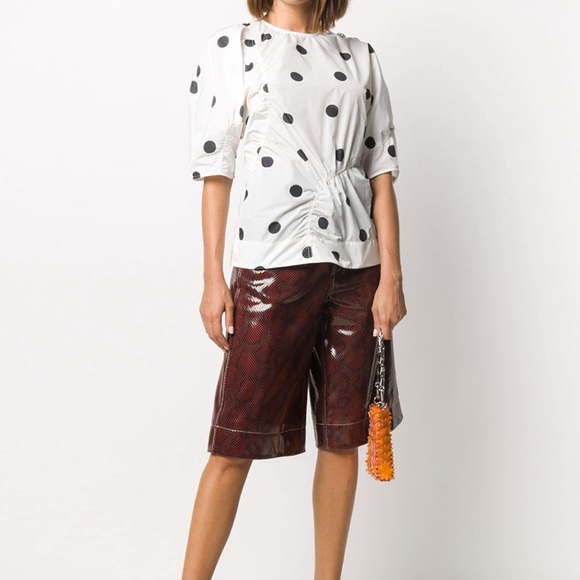 NWT GANNI Polka Dot Top - Picture 2 of 10